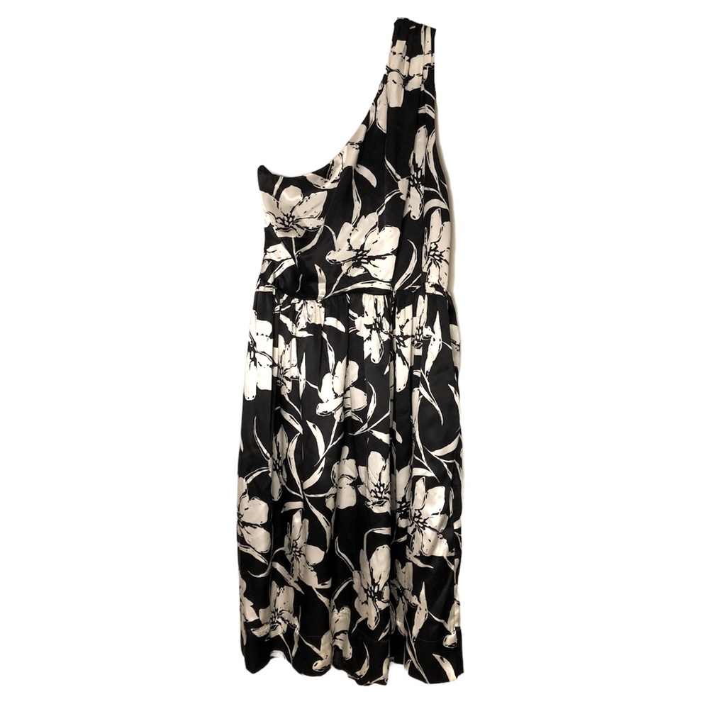 Silk Floral One Shoulder Dress